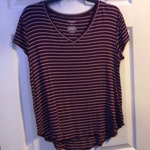 Arizona red and white striped blouse super soft and trendy